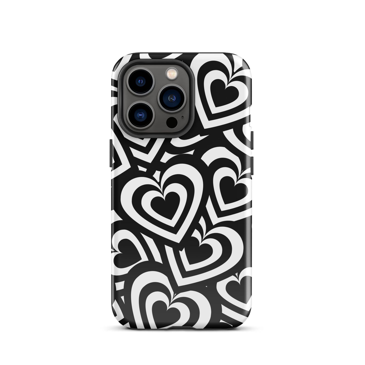 Black & White Hearts iPhone Case