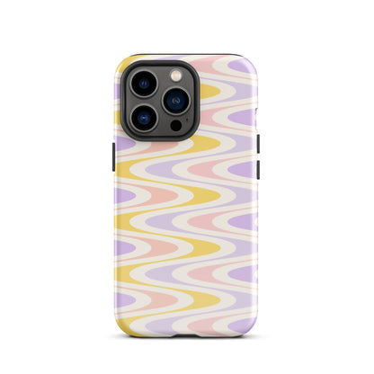 Pastel Retro Wavy iPhone Case