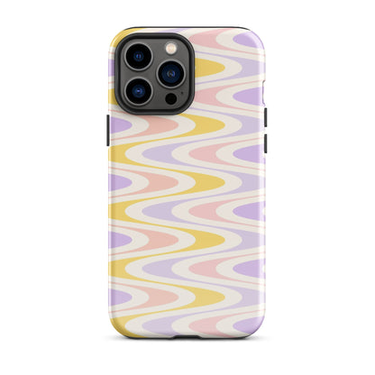 Pastel Retro Wavy iPhone Case