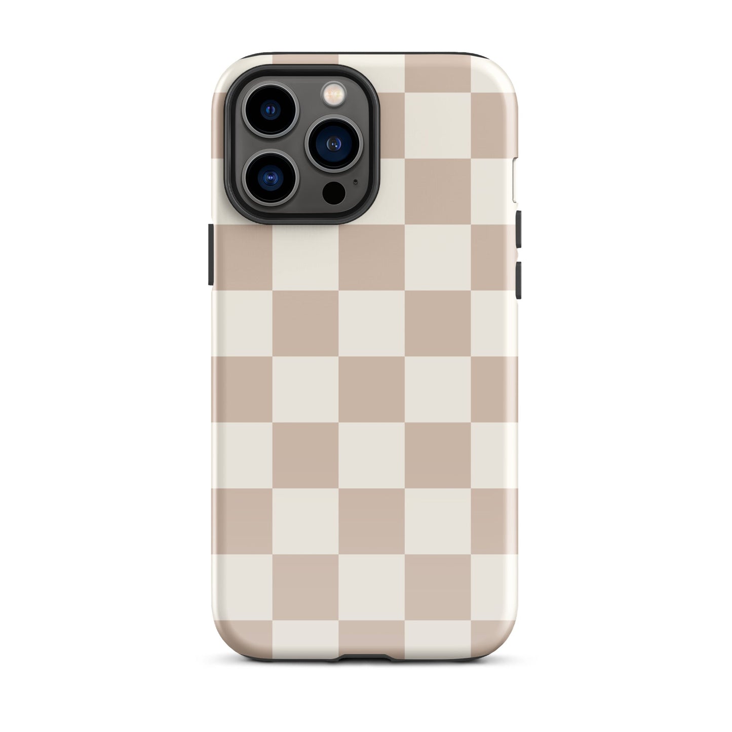Neutral Checkered iPhone Case