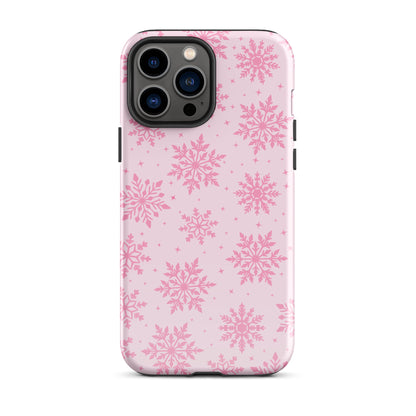 Pink Snowflakes iPhone Case