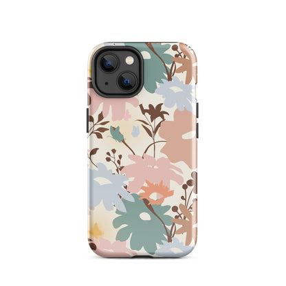 Retro Floral Fusion iPhone Case