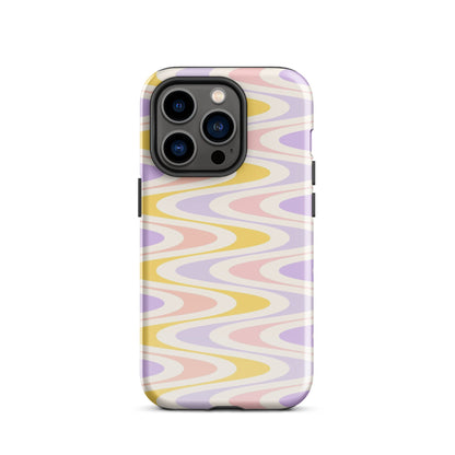 Pastel Retro Wavy iPhone Case