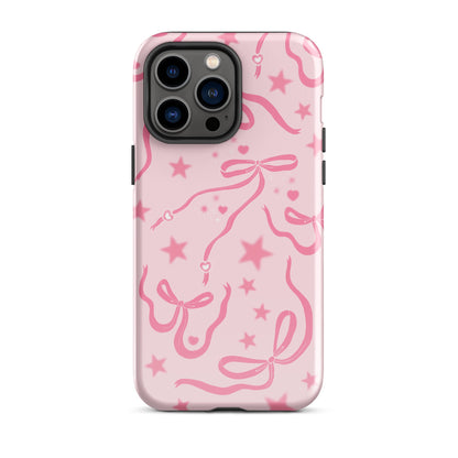 Pink Cosmic Bows iPhone Case