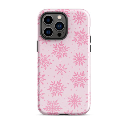 Pink Snowflakes iPhone Case