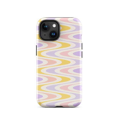 Pastel Retro Wavy iPhone Case