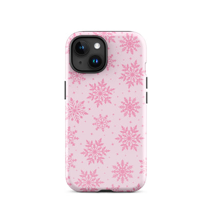 Pink Snowflakes iPhone Case