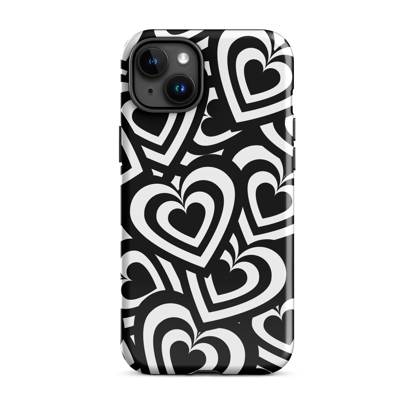 Black & White Hearts iPhone Case