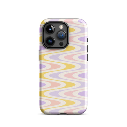Pastel Retro Wavy iPhone Case