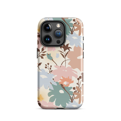 Retro Floral Fusion iPhone Case