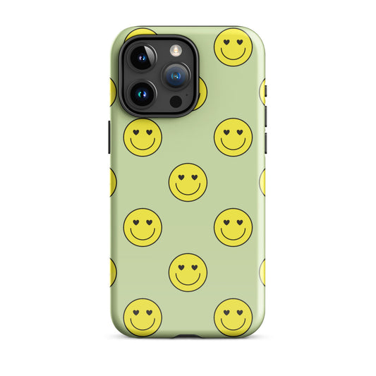 Neon Smiley Faces iPhone Case