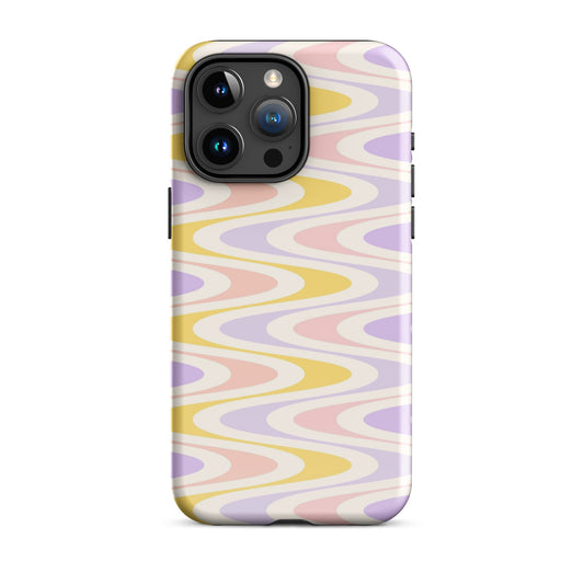 Pastel Retro Wavy iPhone Case