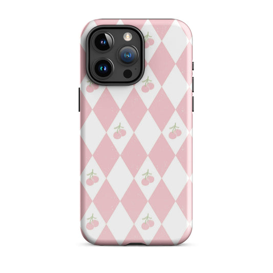 Cherry Argyle iPhone Case