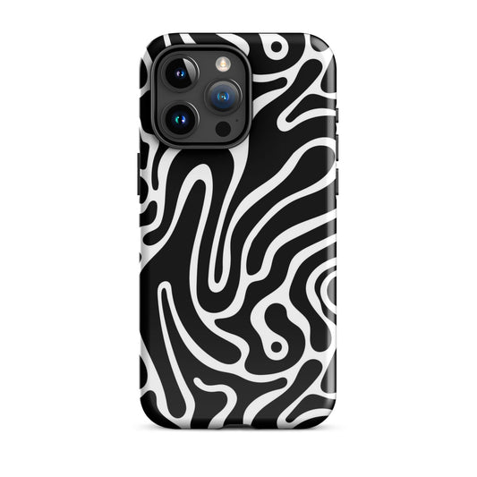 Wavy Noir iPhone Case