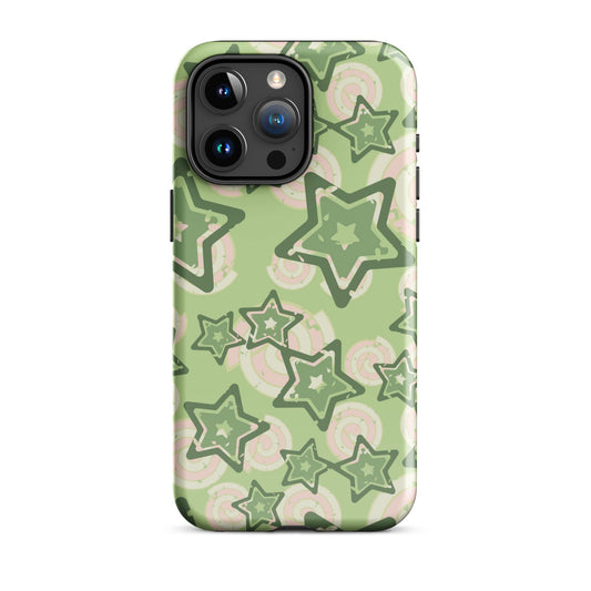 Y2K Green Star iPhone Case