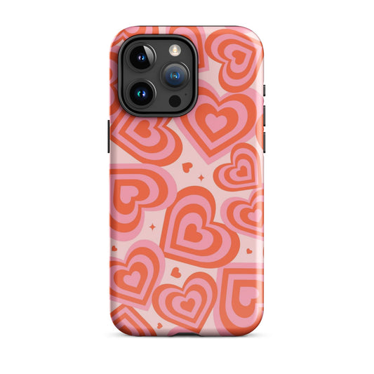 Pink & Red Hearts iPhone Case