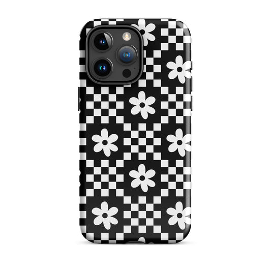 Checkerboard Daisy iPhone Case