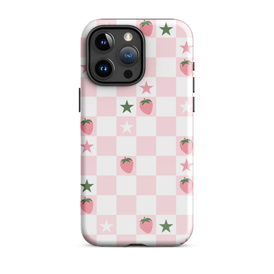Strawberry Check iPhone Case