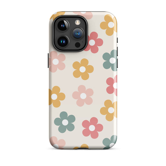 Boho Retro Flowers iPhone Case
