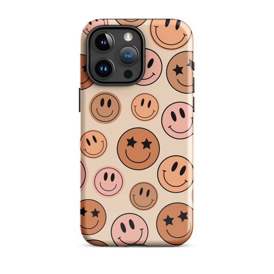 Boho Smiley Faces iPhone Case