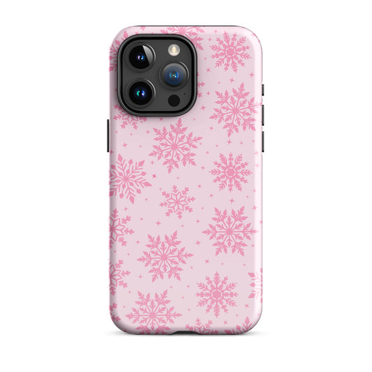 Pink Snowflakes iPhone Case