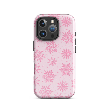 Pink Snowflakes iPhone Case