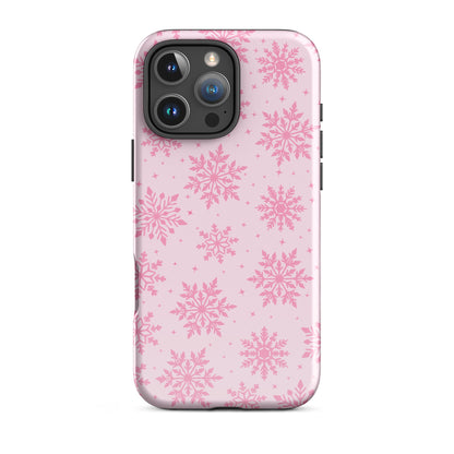 Pink Snowflakes iPhone Case