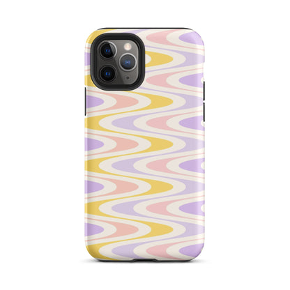 Pastel Retro Wavy iPhone Case