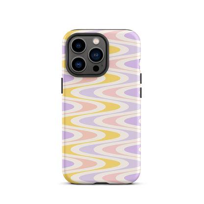 Pastel Retro Wavy iPhone Case