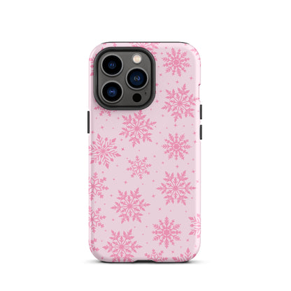 Pink Snowflakes iPhone Case
