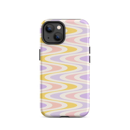 Pastel Retro Wavy iPhone Case