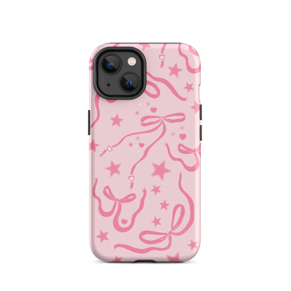Pink Cosmic Bows iPhone Case