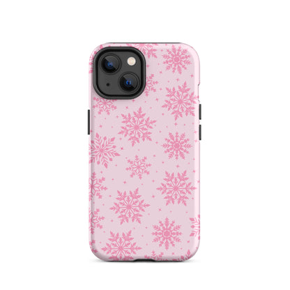 Pink Snowflakes iPhone Case
