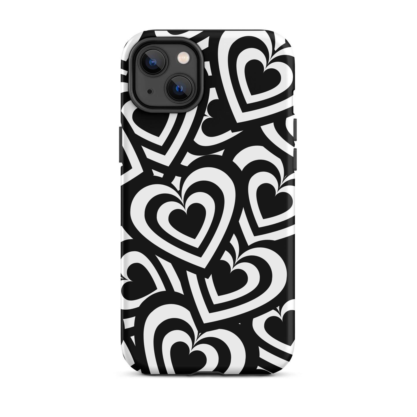 Black & White Hearts iPhone Case