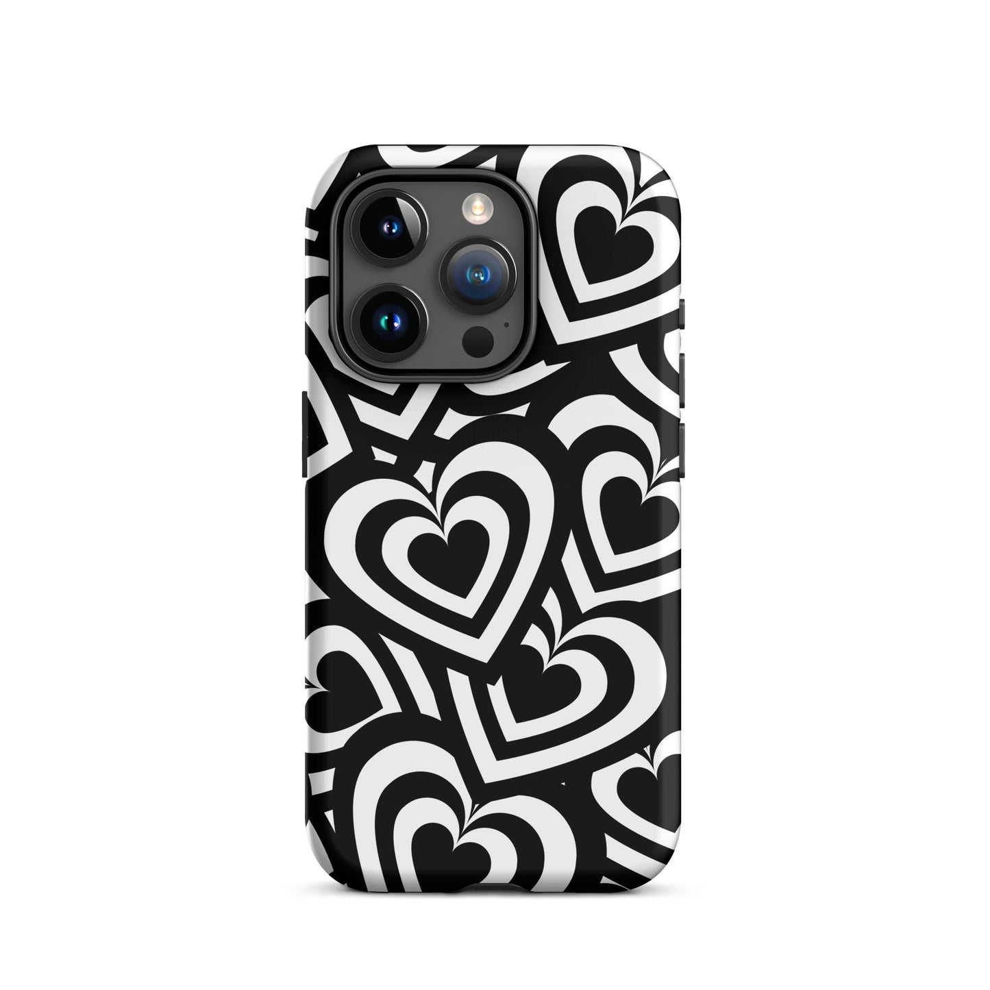 Black & White Hearts iPhone Case