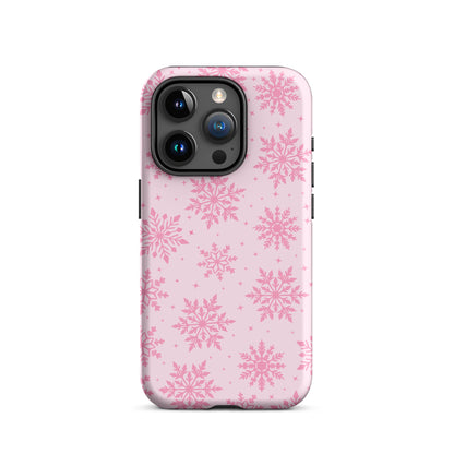 Pink Snowflakes iPhone Case