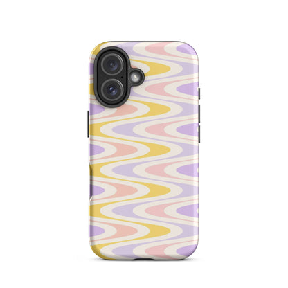 Pastel Retro Wavy iPhone Case