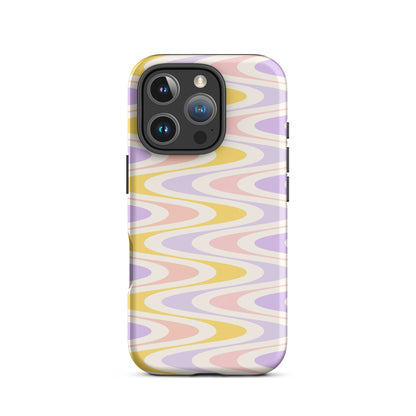 Pastel Retro Wavy iPhone Case