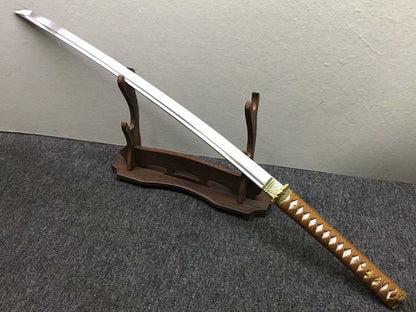 Nihontou katana,kendo,Medium carbon steel blade,White scabbard,Alloy