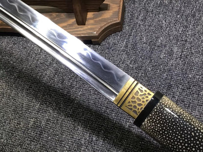 Samurai sword,High carbon steel burn blade,Skin saya